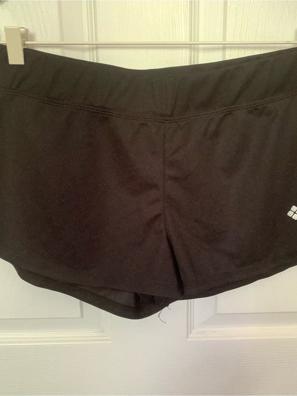 Women’s Black Athletic Shorts with Subtle Side Logo